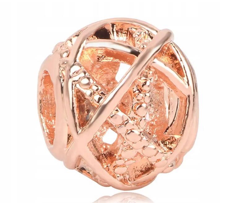 charms do pandora złoty złota galaktyka rose gold koło moments róż