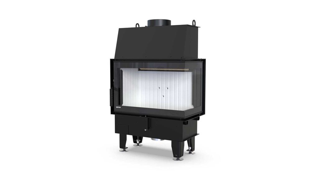 Kominek stalowy Defro Impuls SM BP prawy 8,2 kW SZYBA BLACK LINE