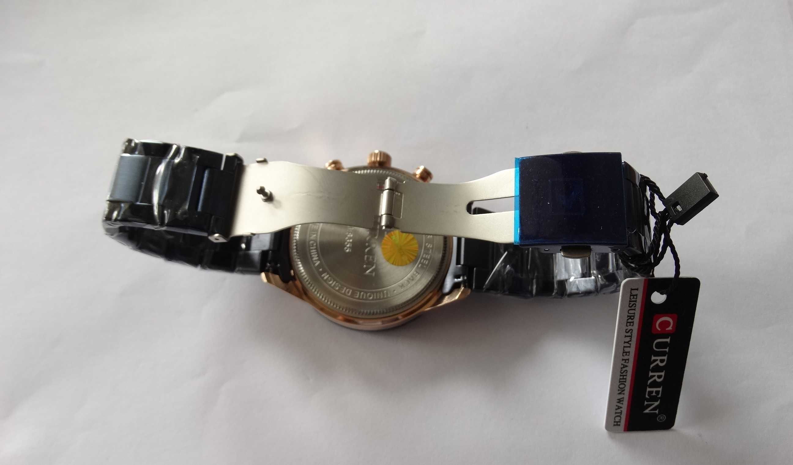Duży zegarek męski Curren chronograf sportowy bransoleta