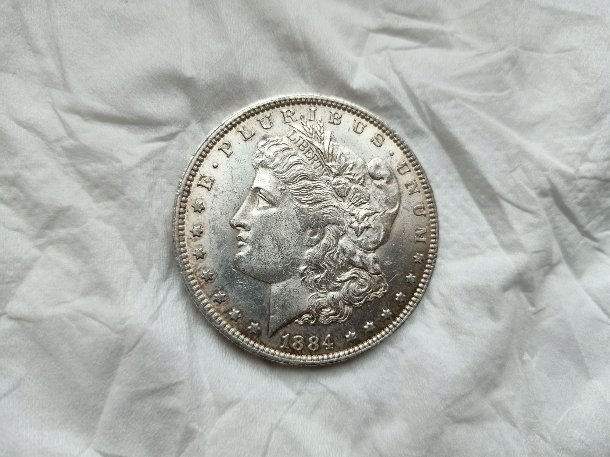 1 dolar Morgan 1884 O srebro piękny