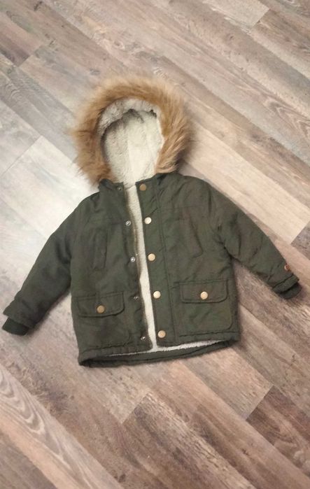 Тепла зимова куртка -парка на хлопчика 2-4 років