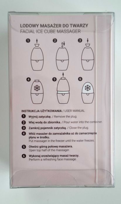 Masażer lodowy do twarzy. Chłodzący redukujący cienie pod oczami. Nowy
