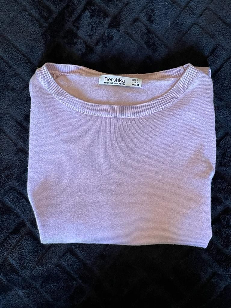 camisola de manga comprida lilás