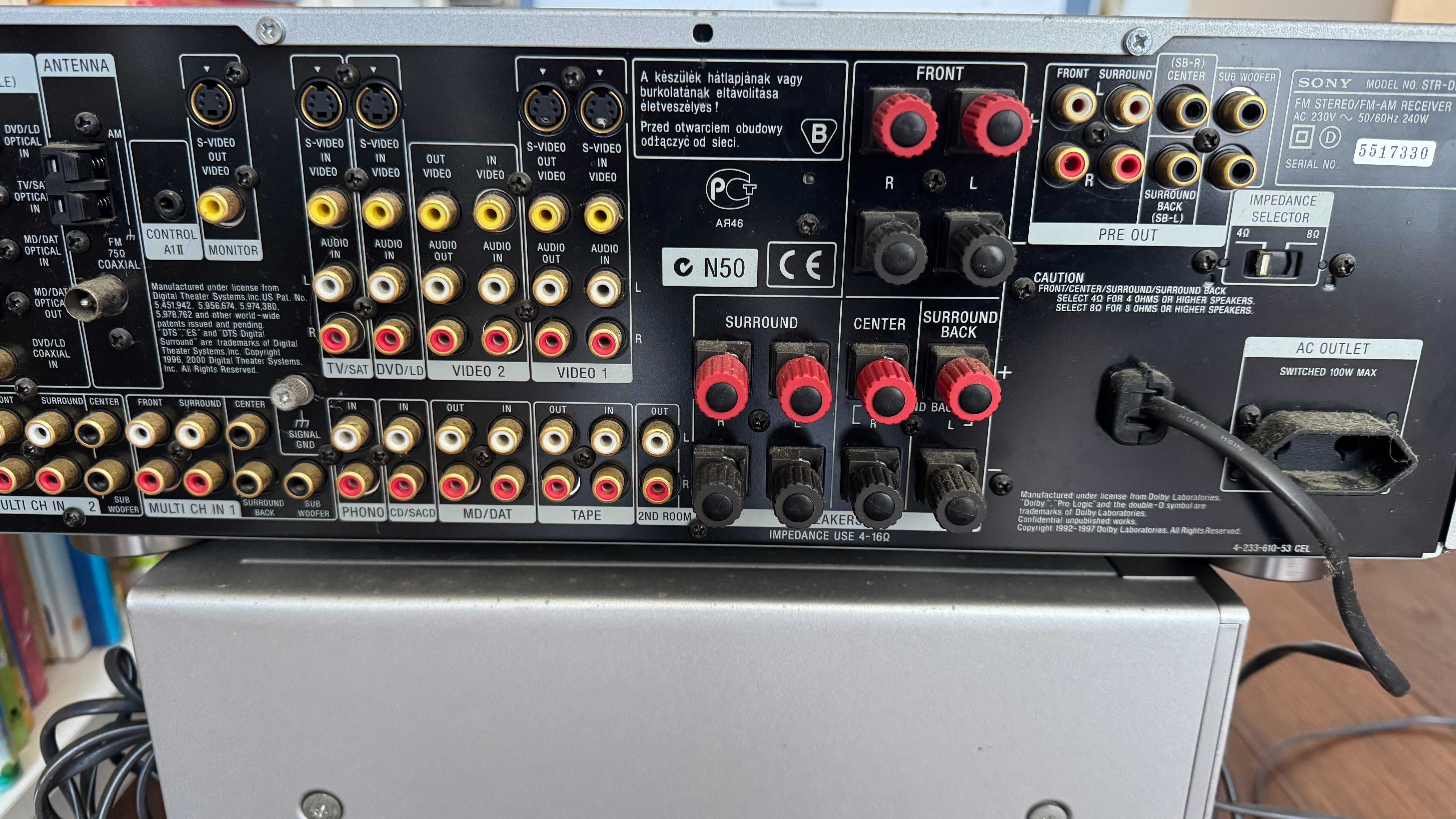 Amplificador Receptor SONY STR-DB1070 QS