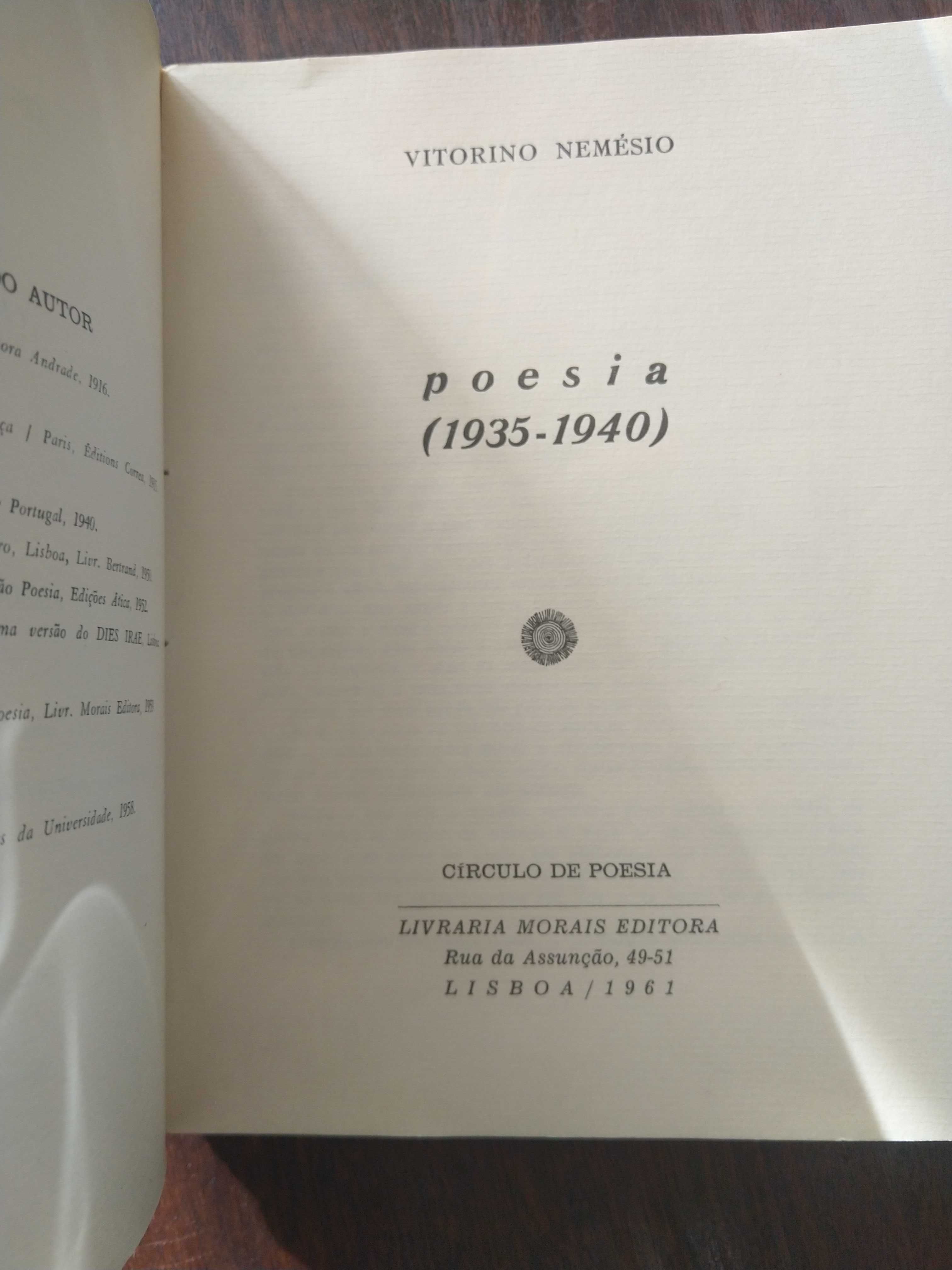 Poesia (1935/1940), de Vitorino Nemésio - 1° edição