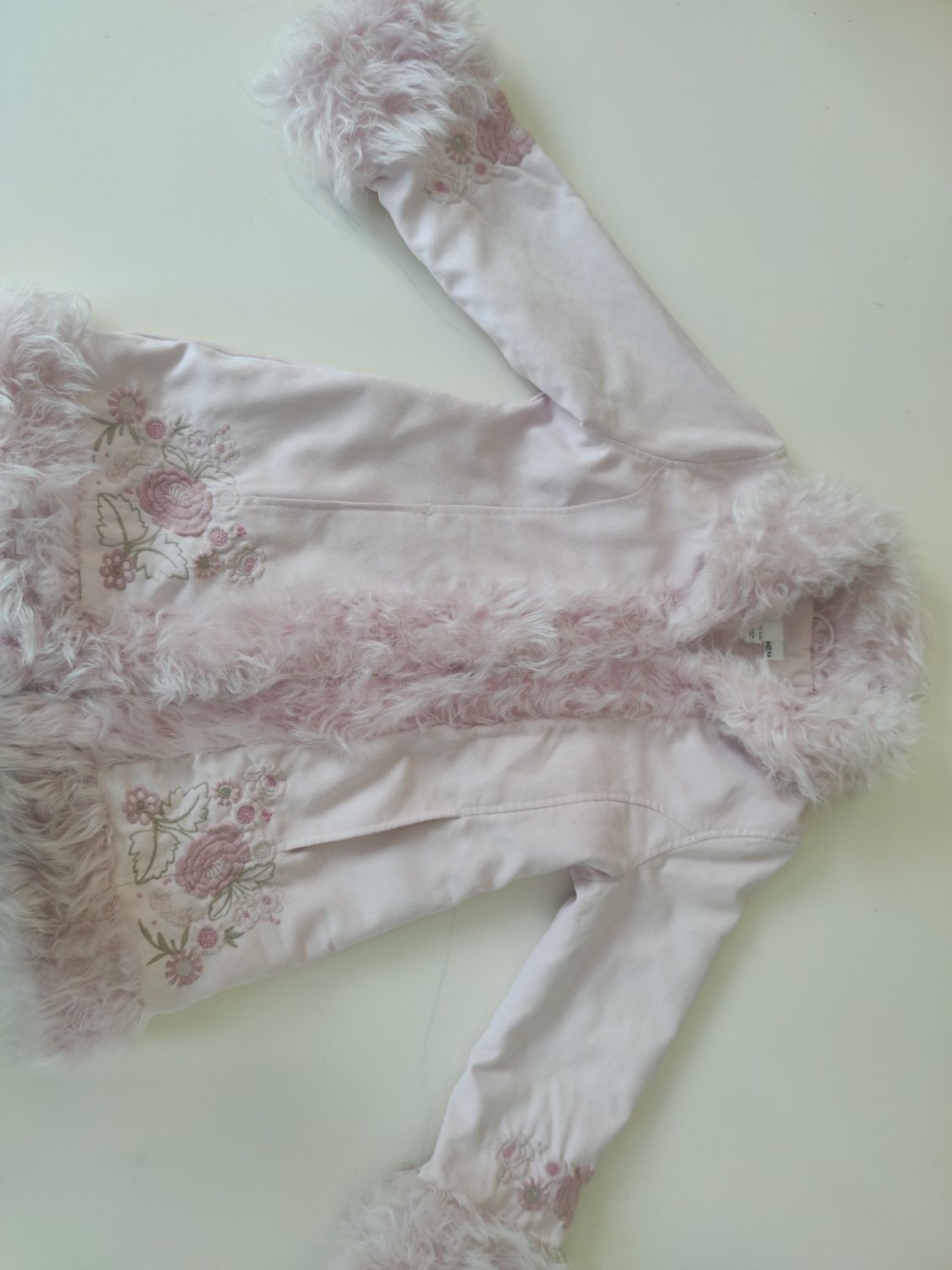Płaszczyk z futerkiem H&M 8-9lat 134cm