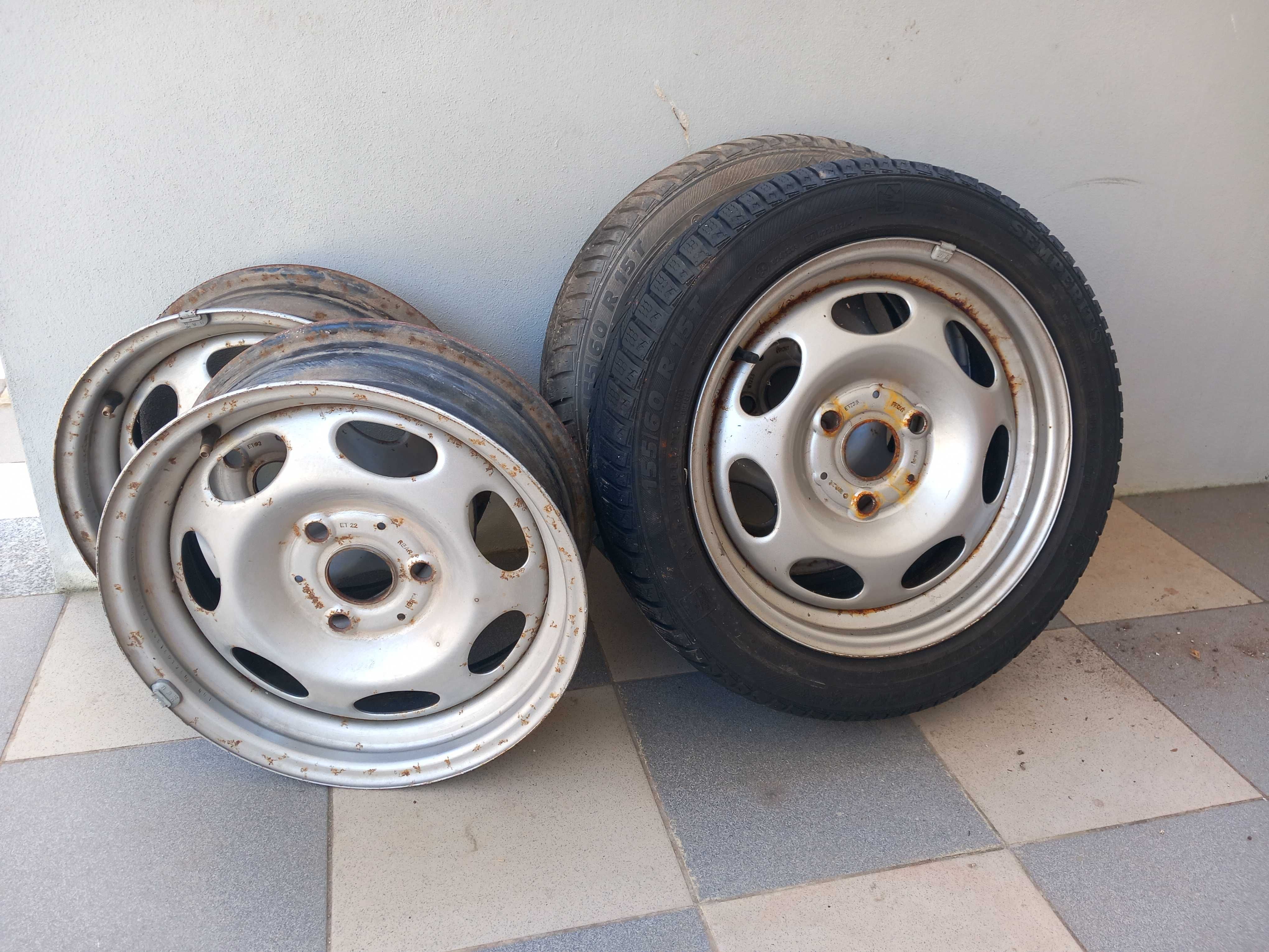 Jantes de ferro para Smart (2 tem pneus)