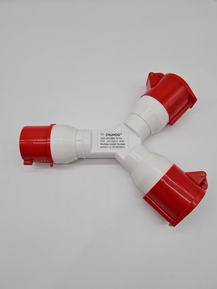 Rozgałęziacz siłowy 5 pin 32A-6H/380-415V ip44 dwa gniazda1