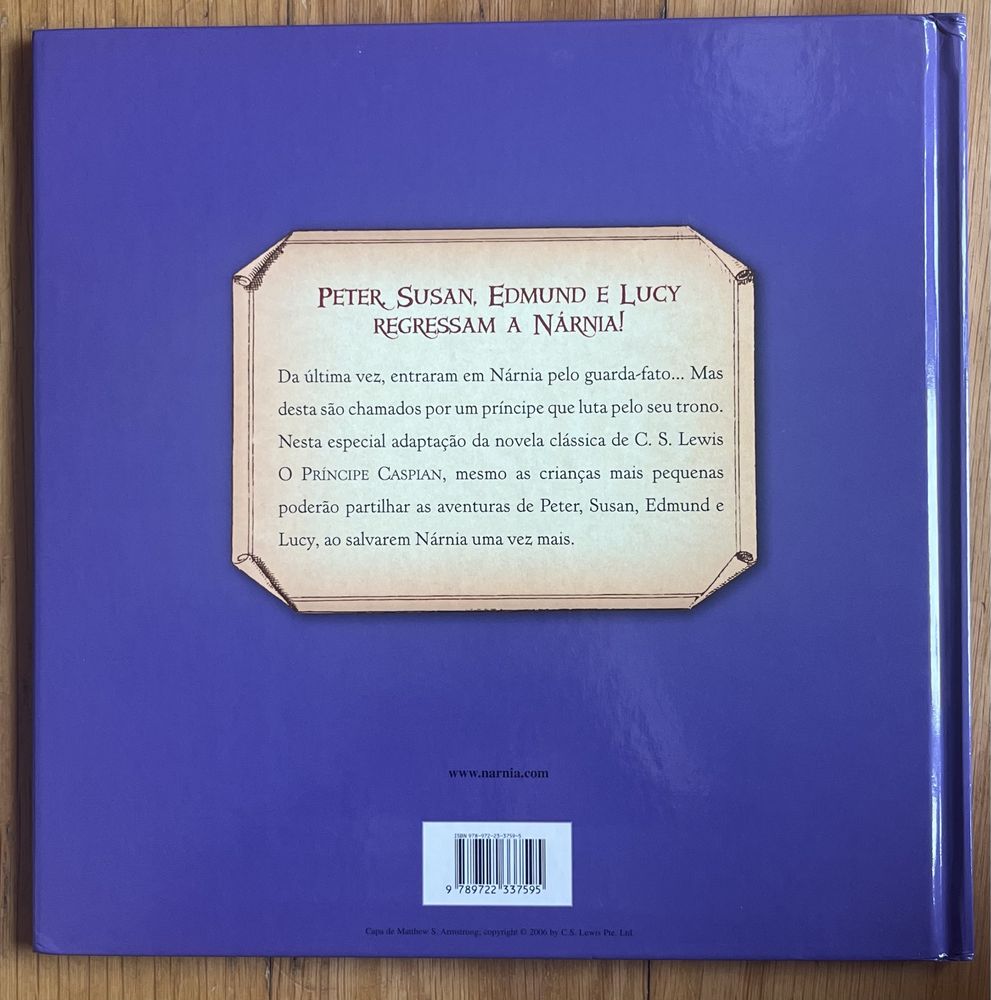 Livro “O regresso a Nárnia, O resgate do príncipe Caspian”