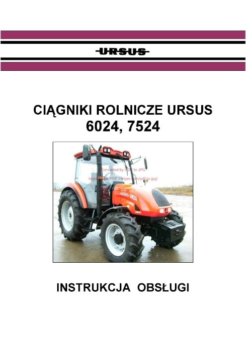 instrukcja obsługi ciągnika Ursus od 6024 do 7524