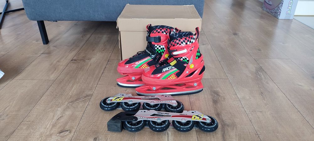 2 w 1: łyżwy i łyżworolki, rozm. 33-36