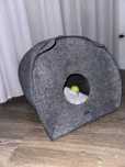 Casa para gato cinza