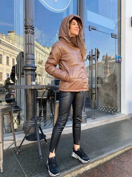 Хіт продажів! Тепла жіноча куртка з капюшоном є 3 кольори + Подарунок*