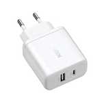 Ładowarka sieciowa Ugreen X227/20W GaN 1x USB-A 1x USB-C - biała