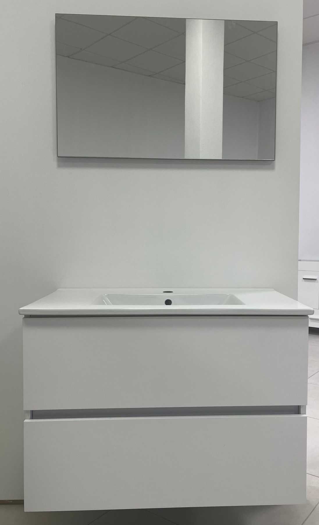 Conjunto de casa de banho móvel 2 gavetas + lavatório
