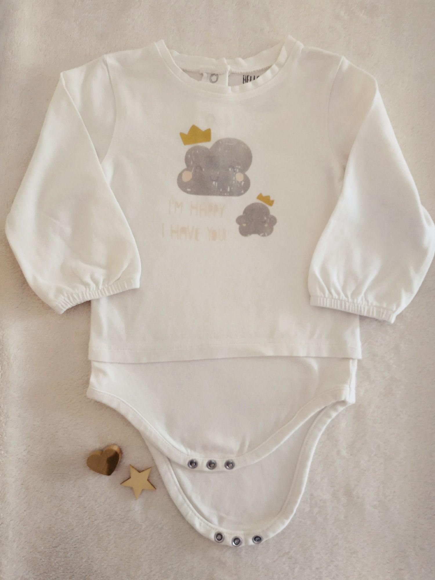 Conjunto bebé menina calções/fofo+body+camisola 6-9 meses ZY/ZARA