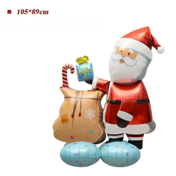 Новорічна надувна ялинка 130 см Дід Мороз