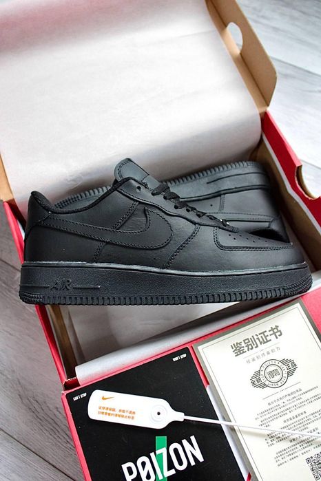 Кроссовки мужские Nike Air Force 1 Low Black Найк Аір Форс 1