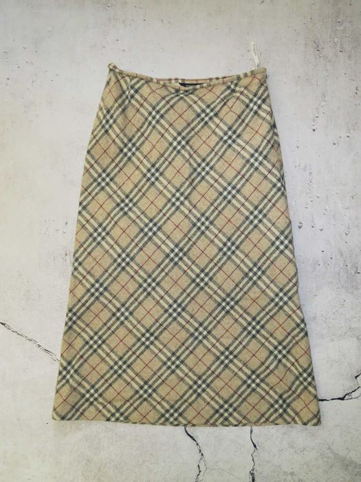 Burberry spódnica wełniano kaszmirowa w pattern vitage 42