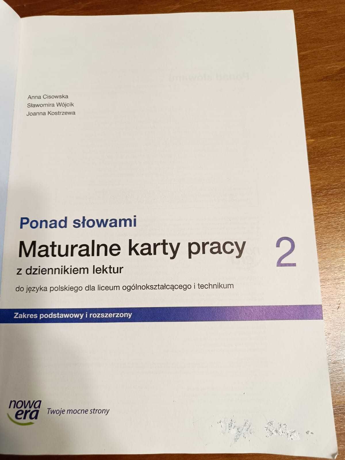 Ponad słowami Maturalne karty pracy 2 Zakres podstawowy i rozszerzony