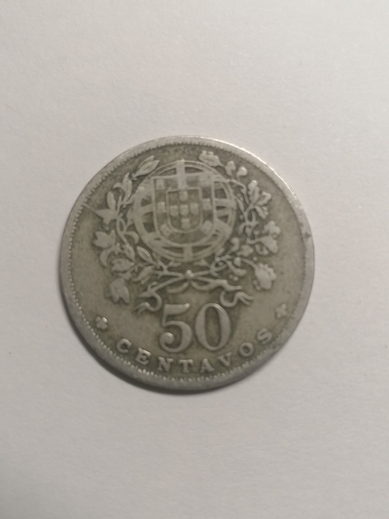 Moeda 50 centavos República Portuguesa 1938