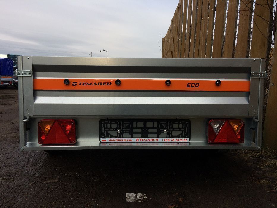 Przyczepka TEMA 263x125 tandem 2 osie 750 DMC dostawa cała Polska