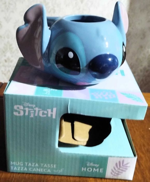 Caneca Taça Stitch Cerâmica Original Disney