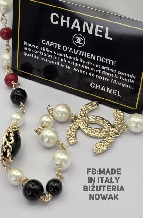 Korale sztuczne perły chanel 102cm