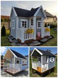 Drewniany domek dla dzieci, domek ogrodowy