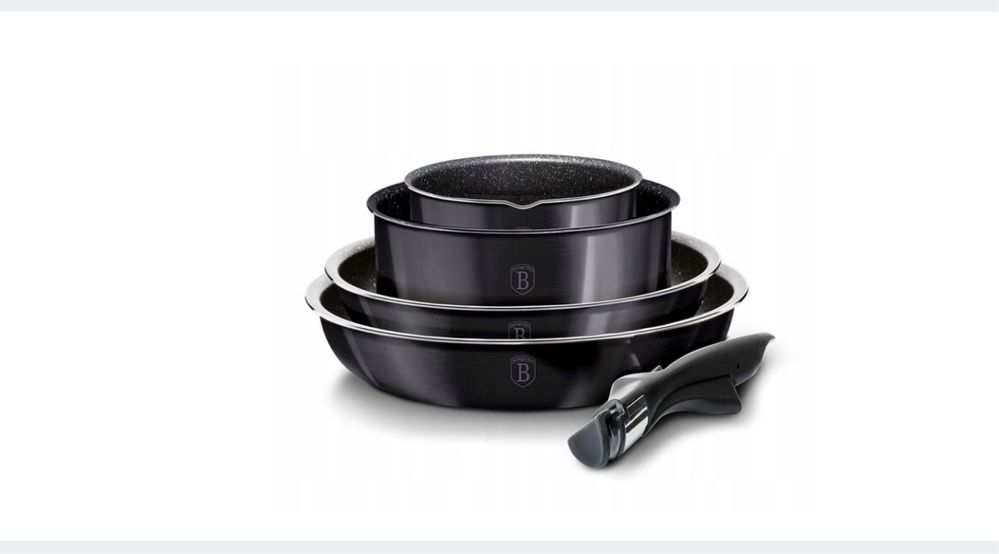 Zestaw garnków CARBON PRO ODPINANA RĘCZKA Berlinger Haus 7 el.