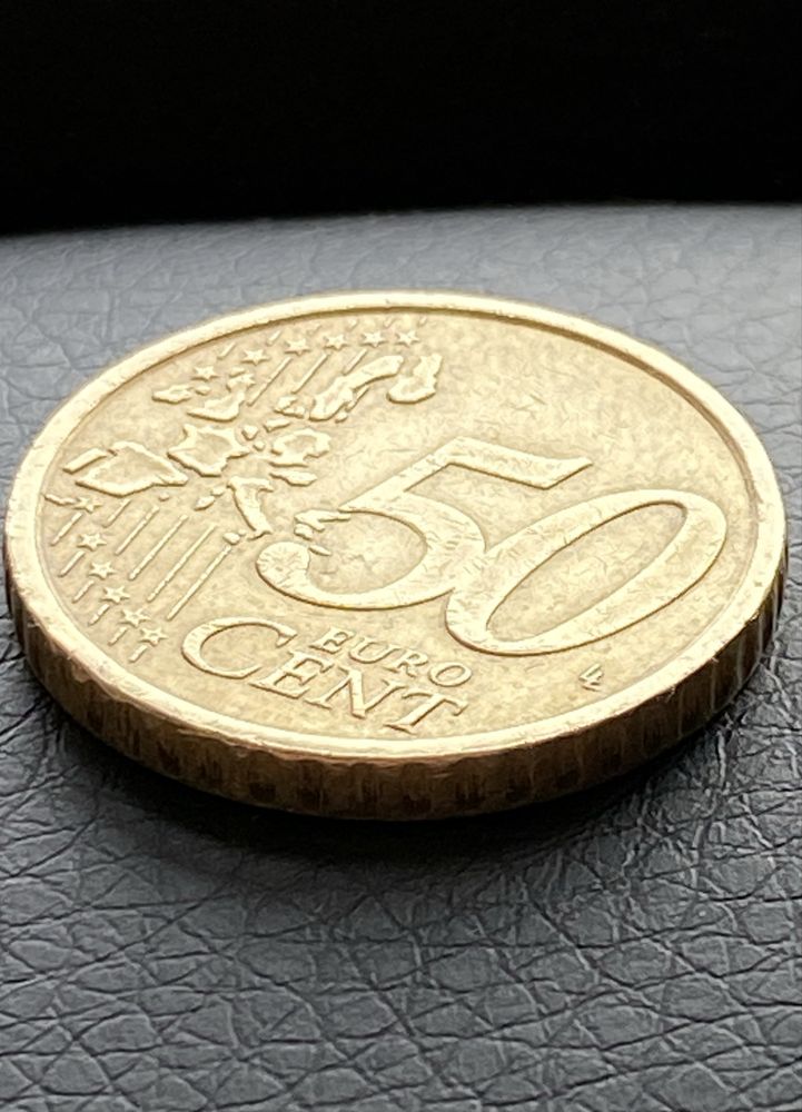Рідкінсна монета 50 EURO Centt 2002 Italia Кінна статуя Марка Аврелія