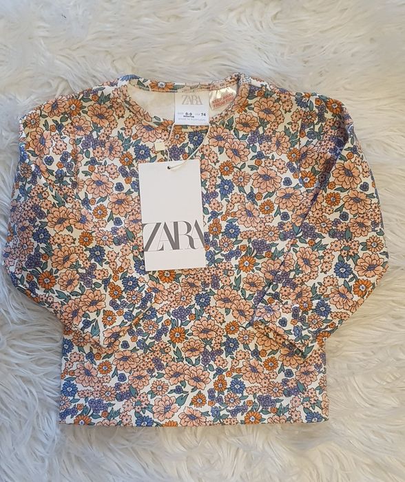 Zara nowa bluzka w kwiatuszki rozm. 74 cm