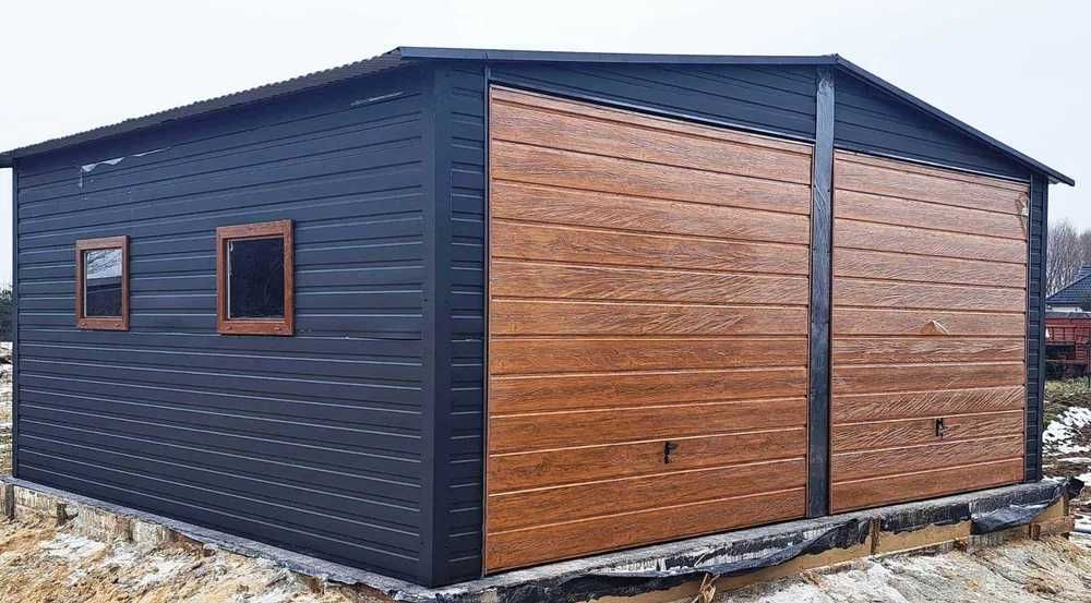 ORZECH / Profil /Garaż Blaszany /Brama ORZECH / Dwuspadowy – Maj-Blach