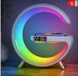 Lampka LED RGB z ładowarka indukcyjna głośnik i zegar