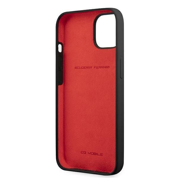 Futerał Ferrari do iPhone'a 13 Mini, Czarny Silicone