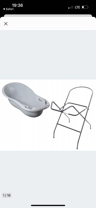 Wanienka dla noworodka na stojaku