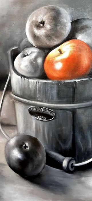 Картина олією "Old village"