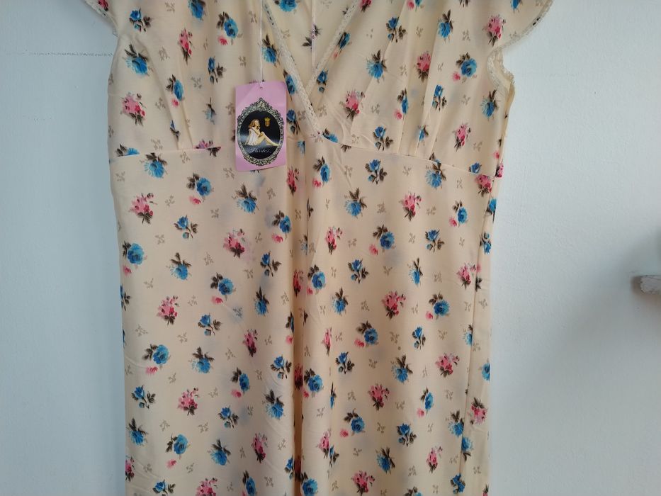 Camisa de noite padrão floral - Pardos Manufacturas - Tam.XXL