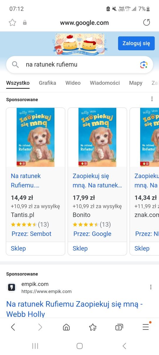 Na ratunek rufiemu Holly webb zaopiekuje się mną