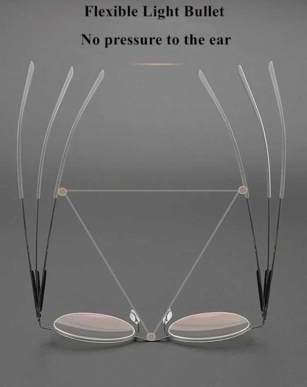 Ультра легкі металеві окуляри для зору з діоптріями (-0,5 zeiss)