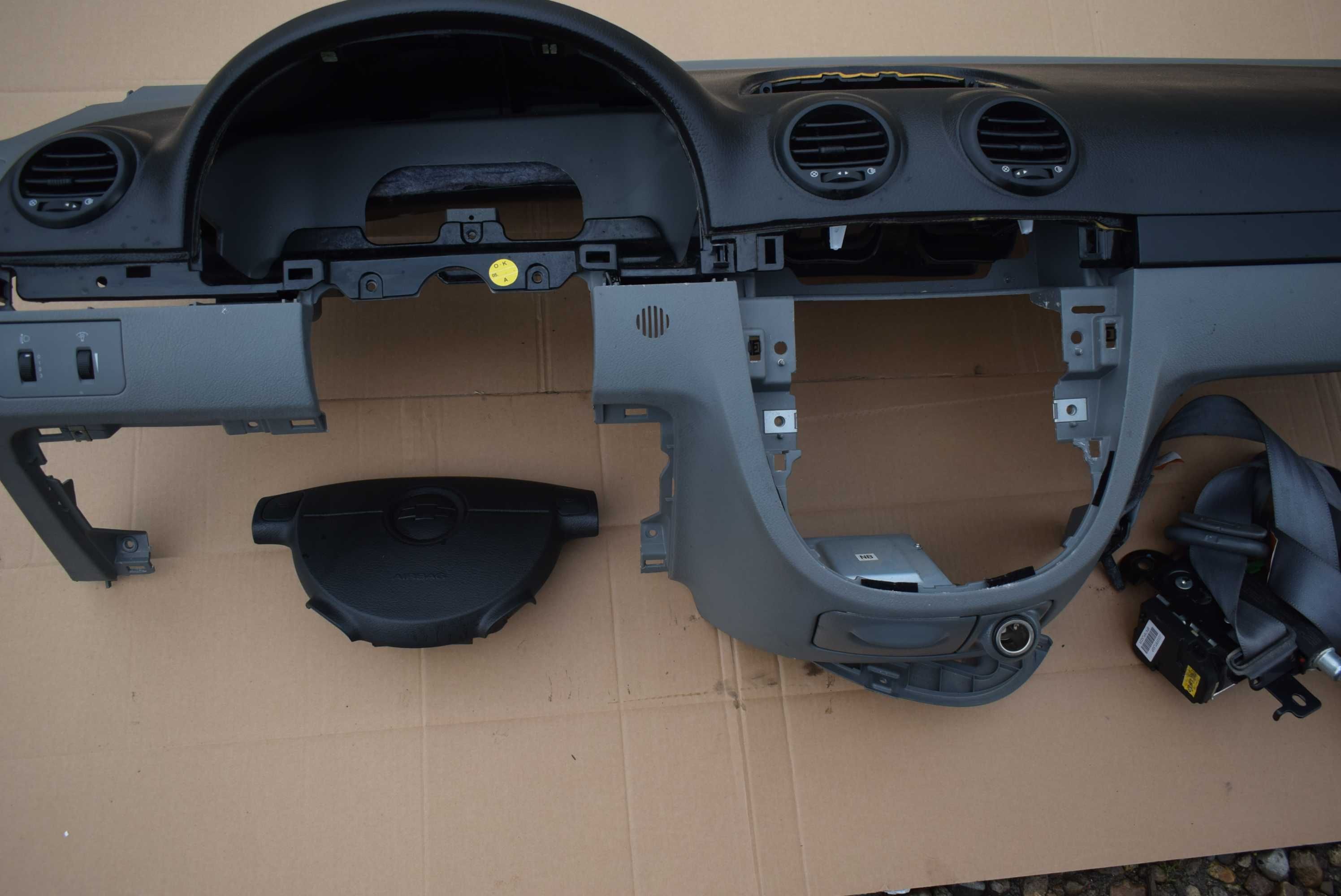 konsola 2x airbag poduszka 2x pas CHEVROLET LACETTI 09r.orginał