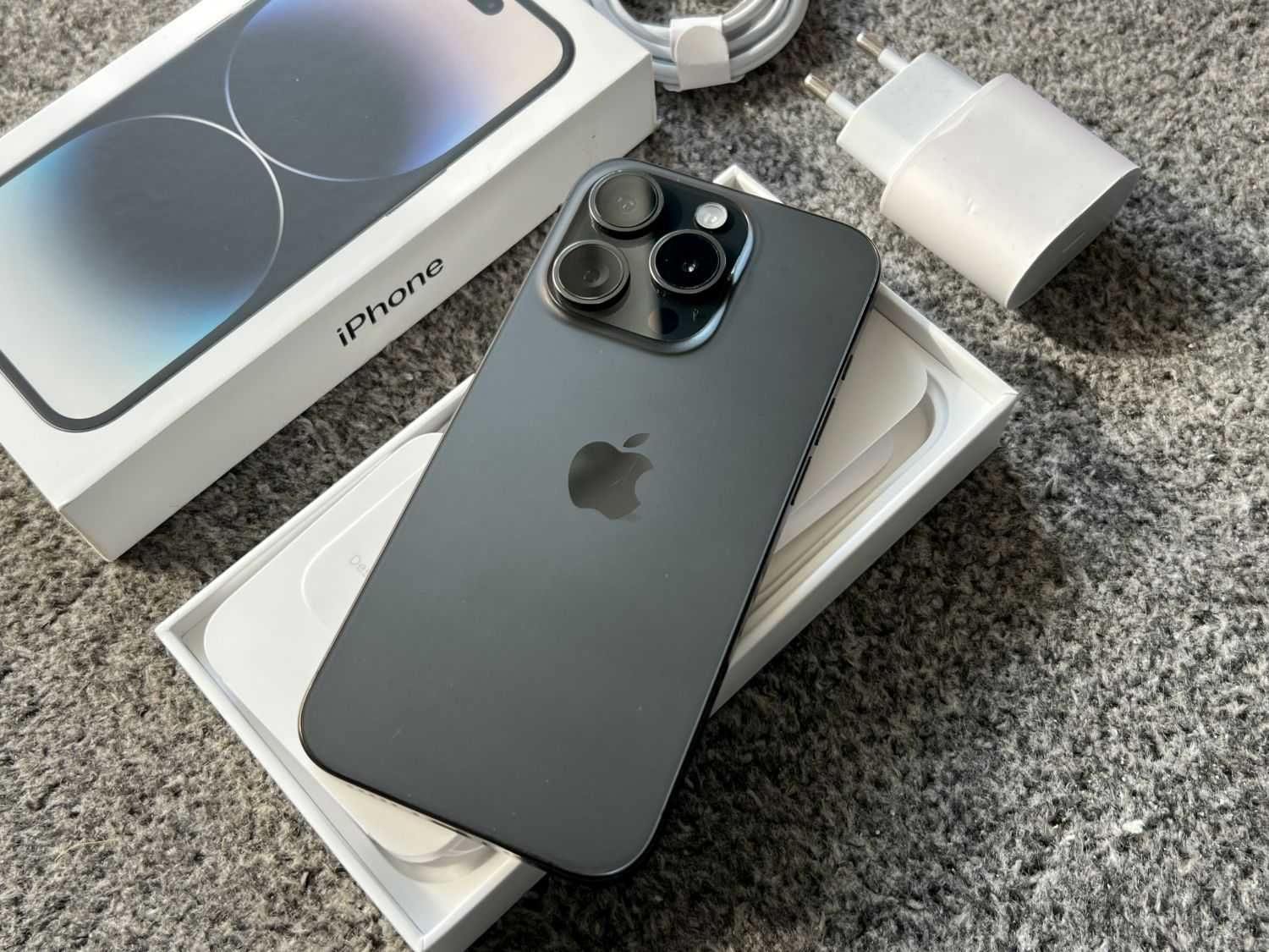 iPhone 15 PRO 256GB SPACE GREY GRAPHITE Czarny Black Bateria 95% Gwar