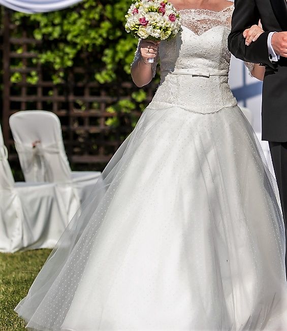 Suknia ślubna, Ivory, koronka, rozm. 38/40, Annais Bridal