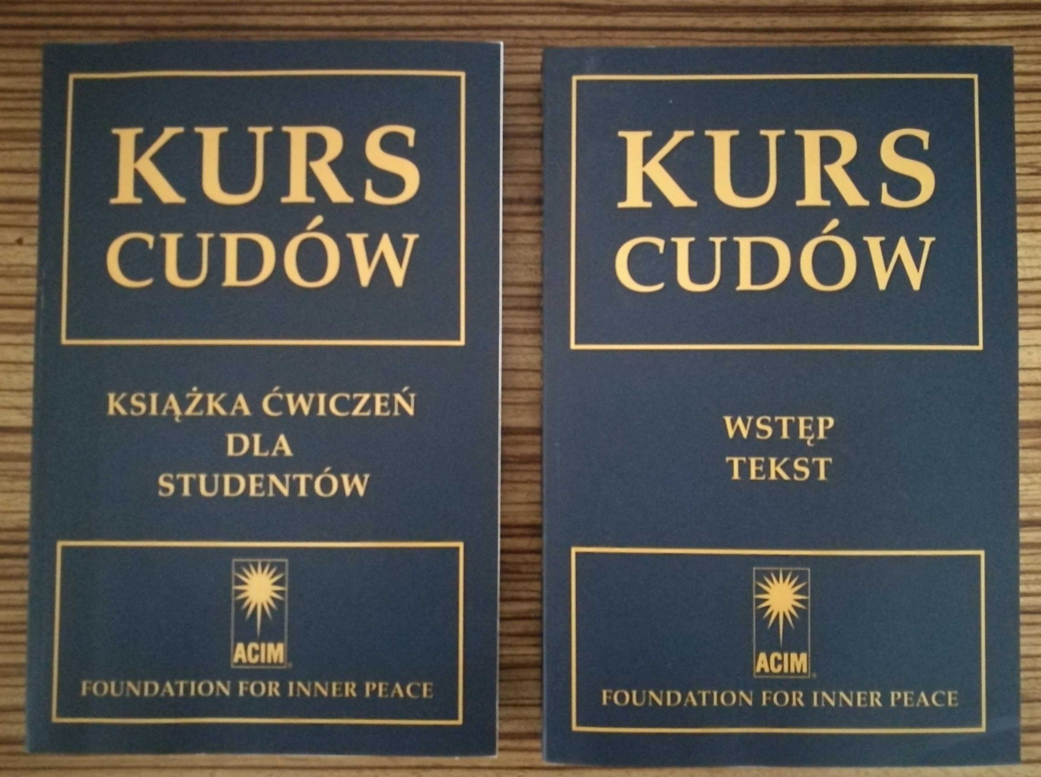 Kurs Cudów Wstęp Tekst Książka ćwiczeń dla studentów komplet stan bdb