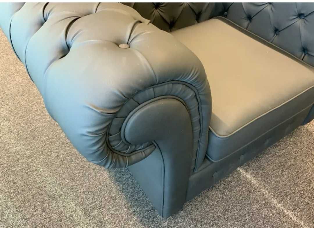 Zestaw 2-osobowa sofa + 2 x fotel + stolik kawowy/ zestaw do gabinetu