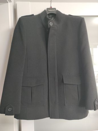 Płaszcz męski ocieplany czarny XL