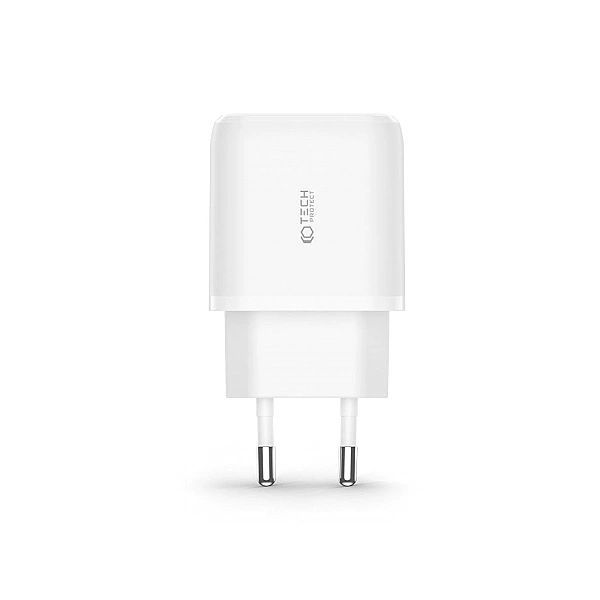 Tech-protect C20w 2-port Network Charger Pd20w/qc3.0 + Lightning Cable