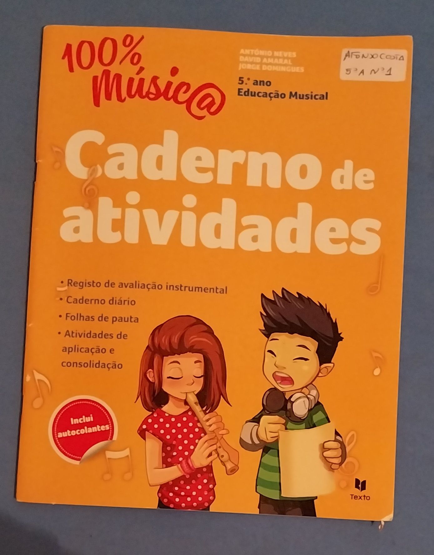 Caderno de atividades de Música do 5°ano