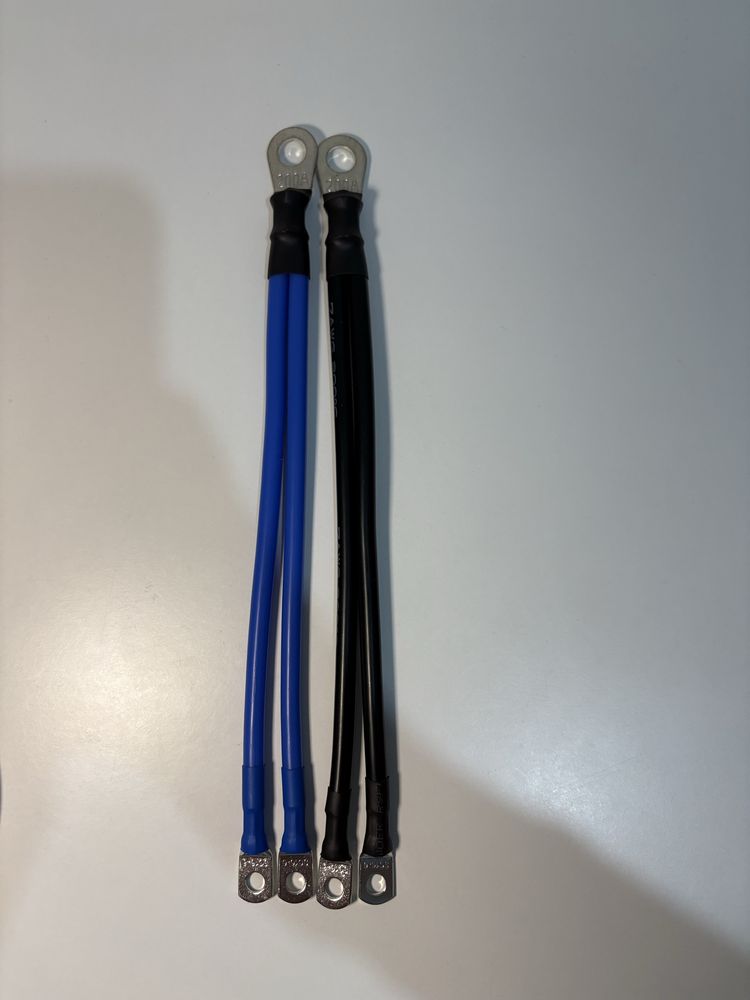 2x podwójne przewody silikonowe AWG7 z konektorami do BMS JKBMS