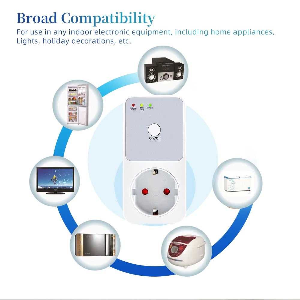 Автоматическая защита от перенапряжения в розетку 175-270V 50 Гц
